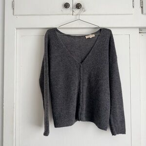 Sezane Barry Cardigan - Charcoal Gray